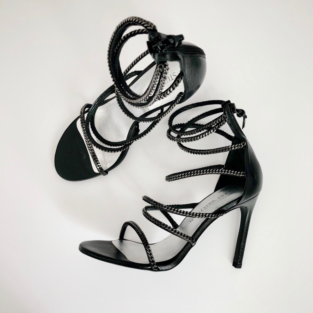 Stuart Weitzman Chain Strap Heels - image 3